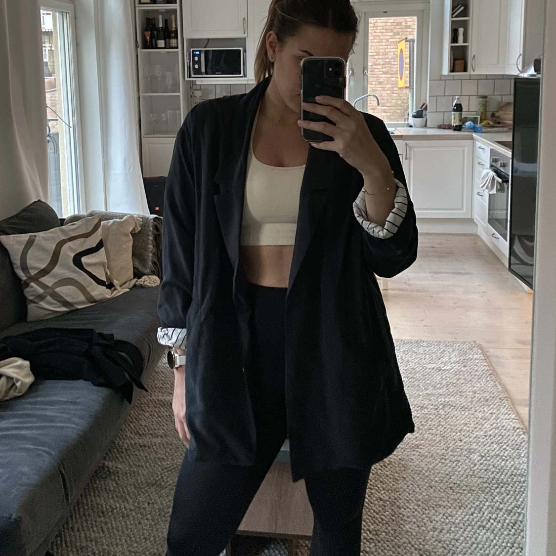 Grå kavaj/jacka - 90