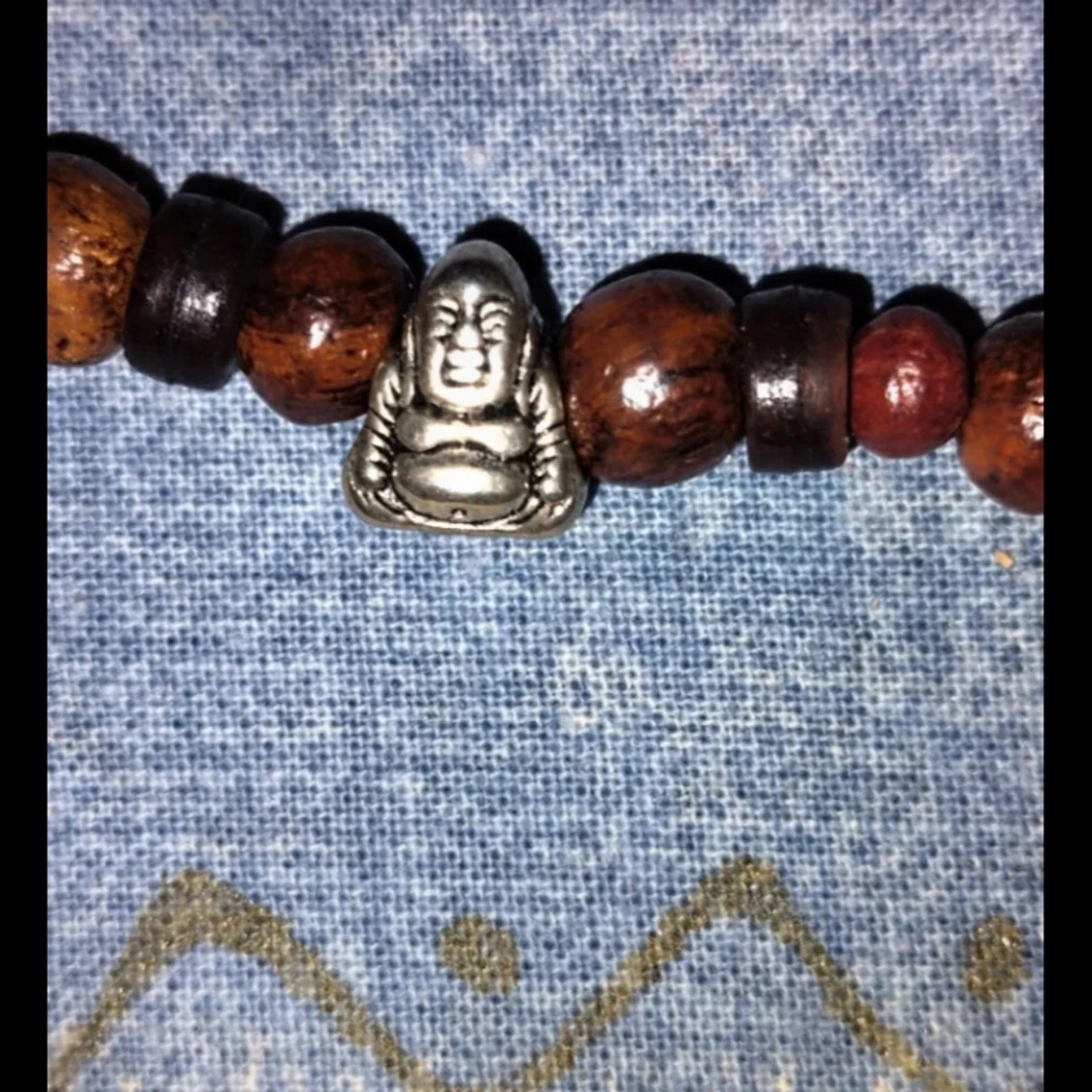 Träpärlor halsband Buddha  - 90