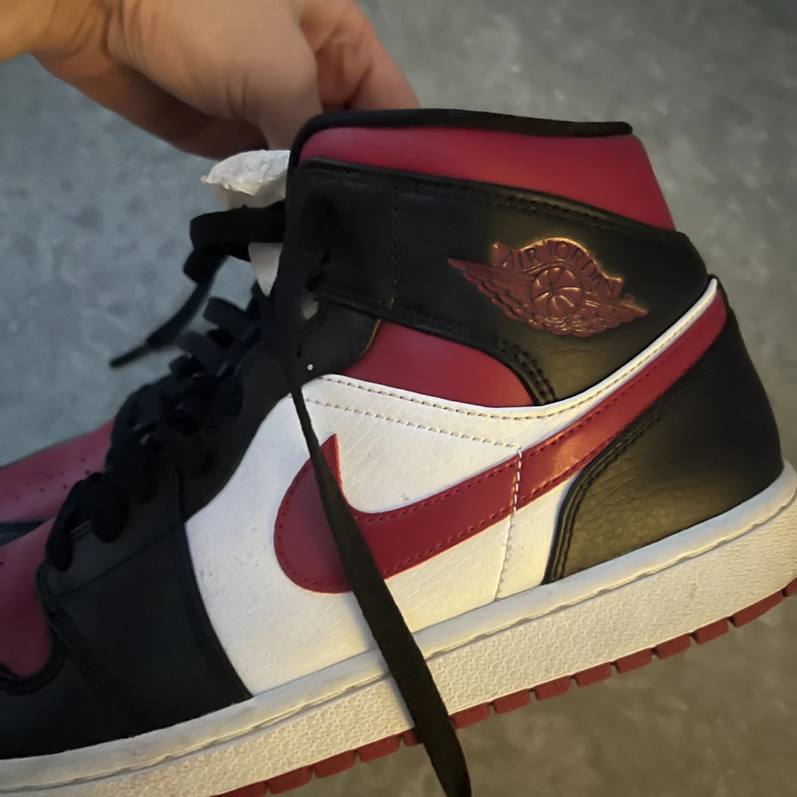 Herr Jordan 1 High röd/svarta - 90