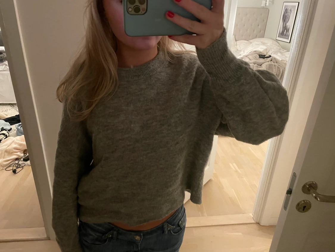 Stickad tröja Mohair