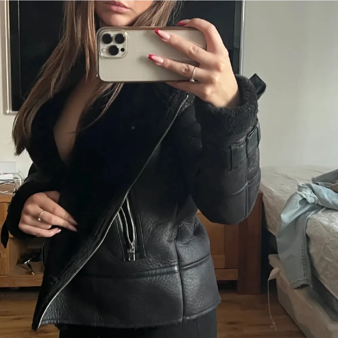 Svart vinterjacka  - 90