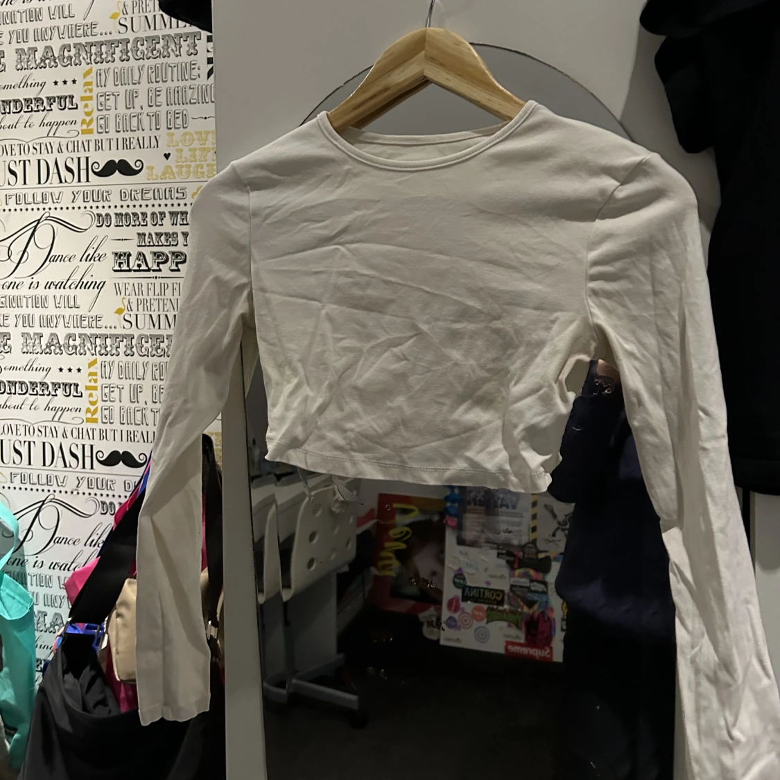 Långärmad crop top - 90