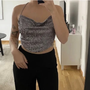Glittrig topp - Säljer denna jättefina glittriga toppen som jag köpt här på plick. Säljer pga jag har en liknande. Lånat bilderna från säljaren<3 