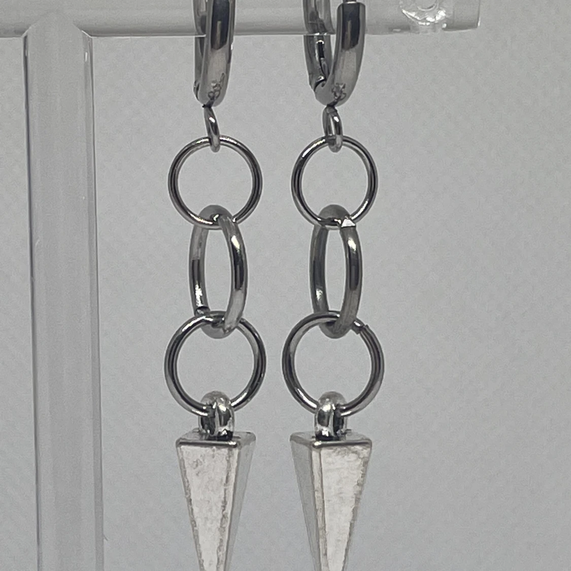 Layerd triangurlar studs hoops sett - 90