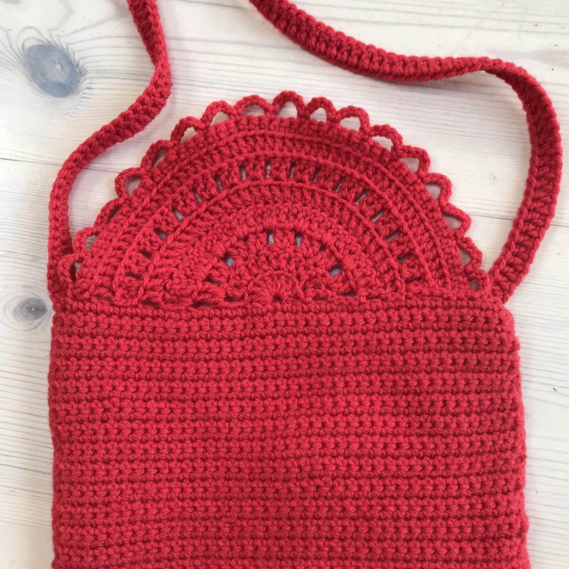 Virkad Röd kuvertväska  - 91