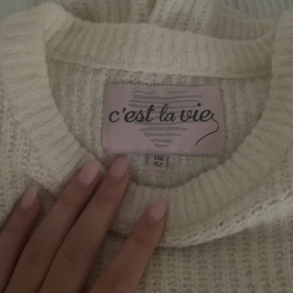  Vit Stickad tröja - 91