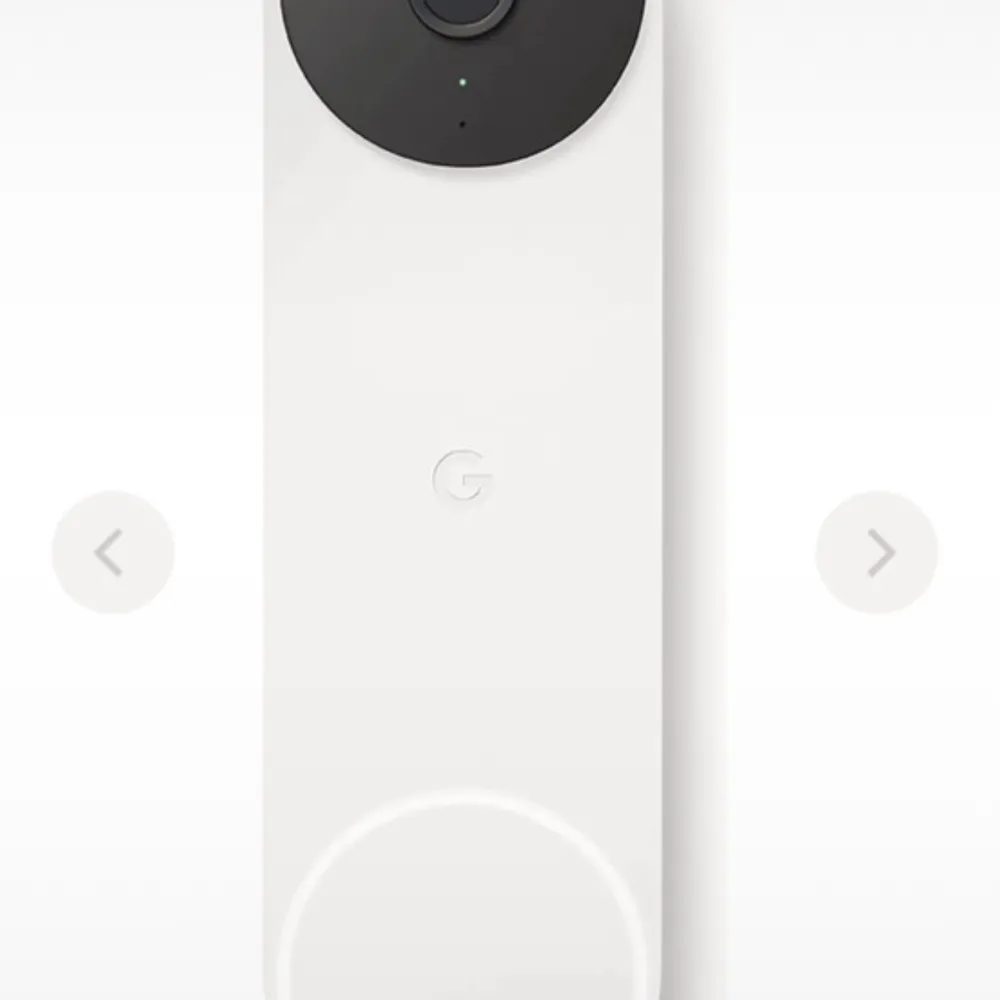 Google Doorbell, använd ca ett halvår Fint skick Fungerar som den ska Riktigt bra kamera Riktigt batteritid Originalkartong med alla tillbehör. Övrigt.