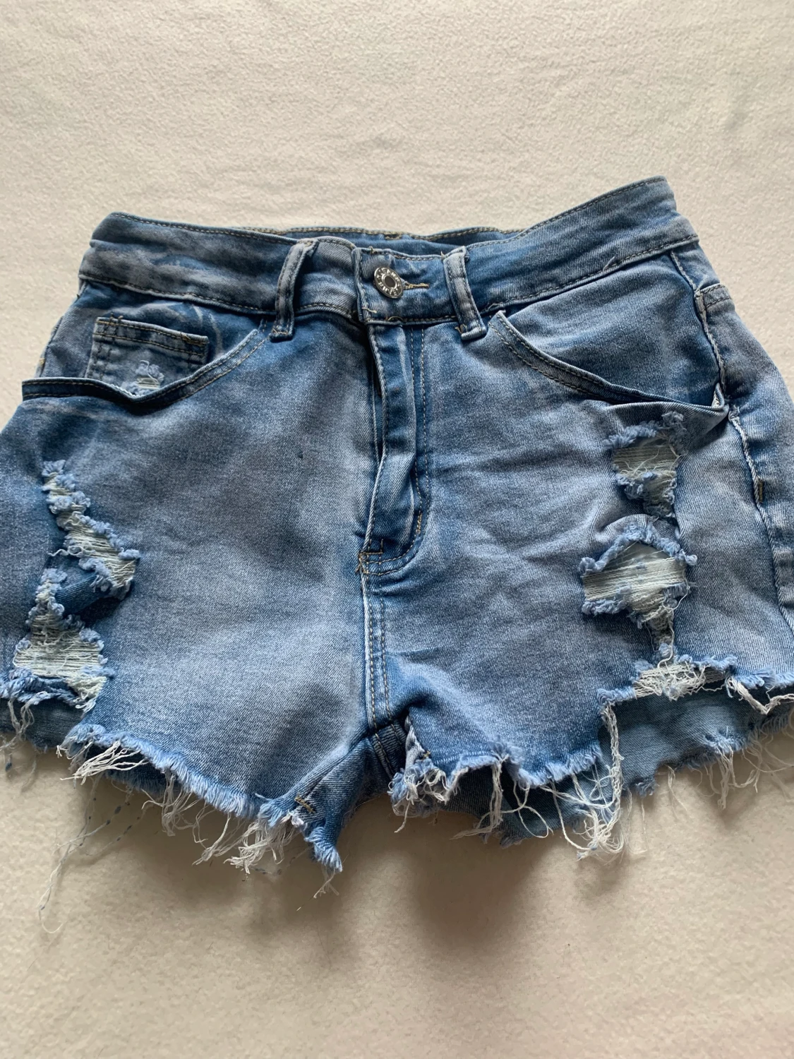Lågmidjade jeans shorts