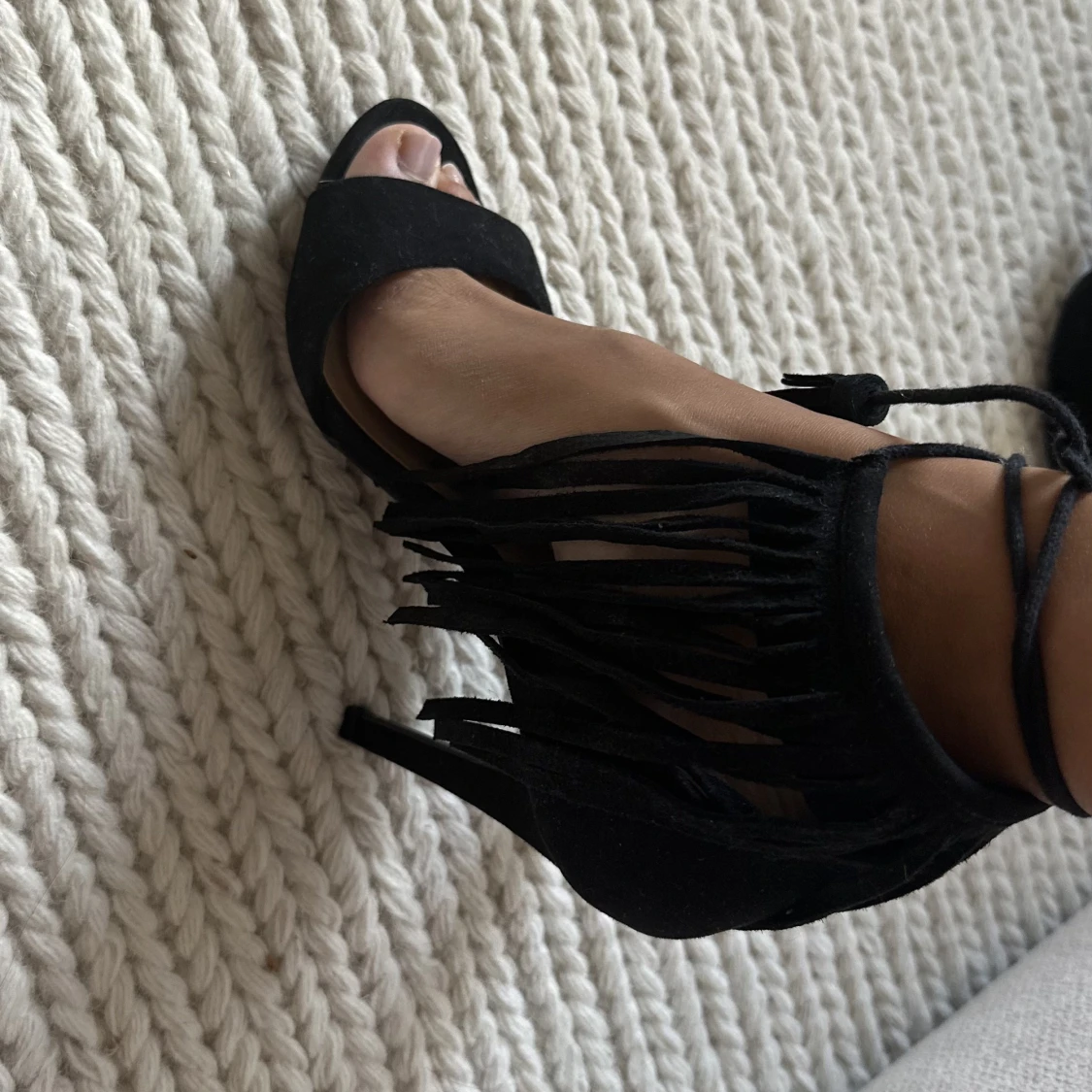 Klackskor med fransar - 90