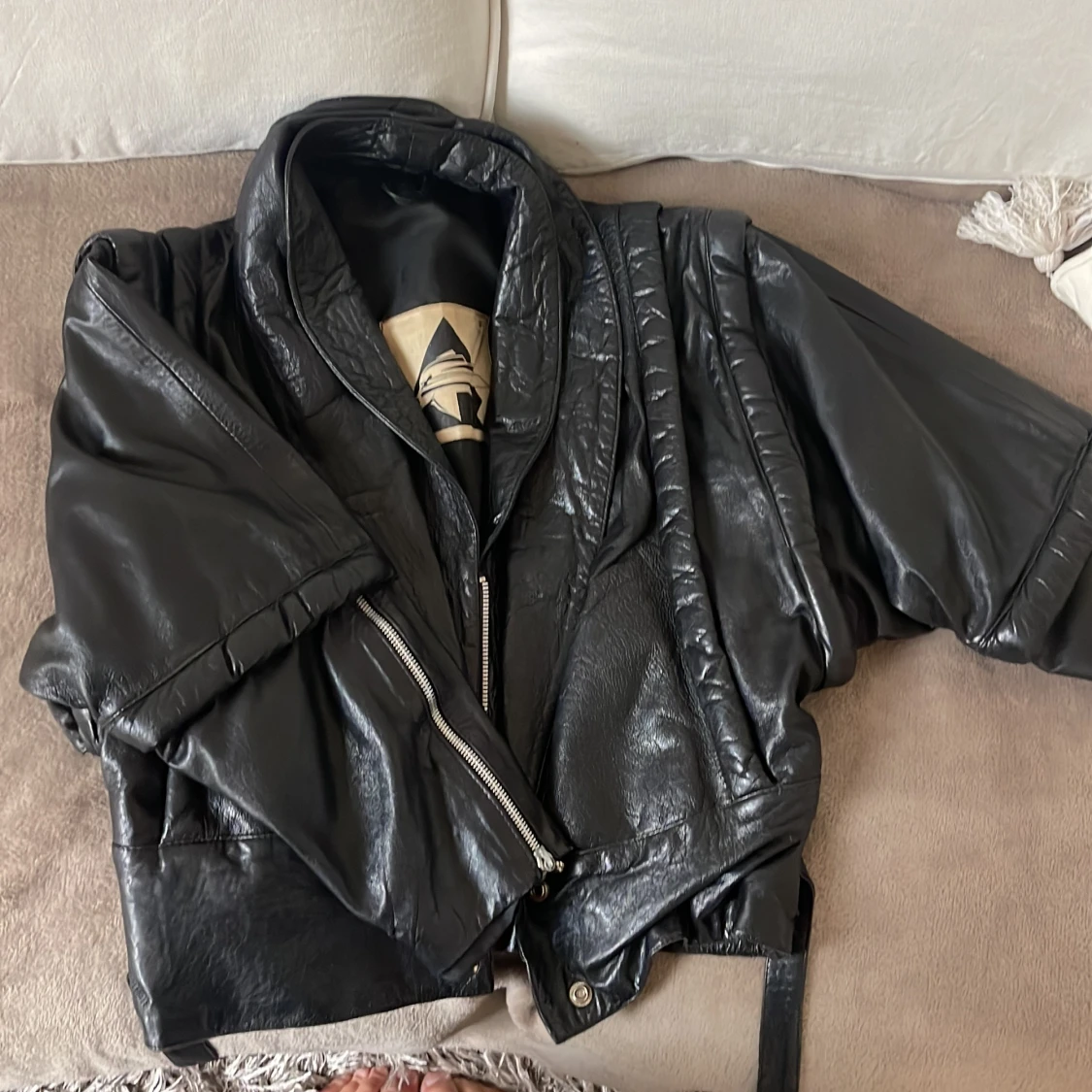 Unik vintage skinnjacka