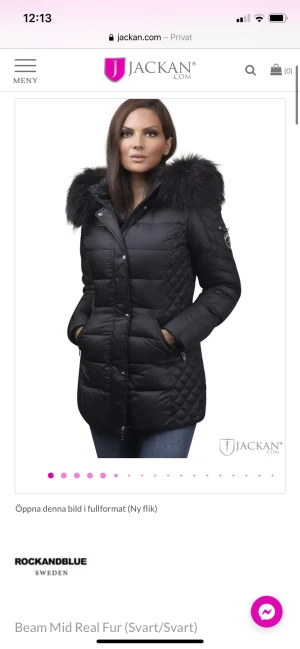 Vinterjacka - Rock and blue ”beam mid real fur”. Väldigt bra skick och fin bara tröttnat. Nypris ligger på ca 4300