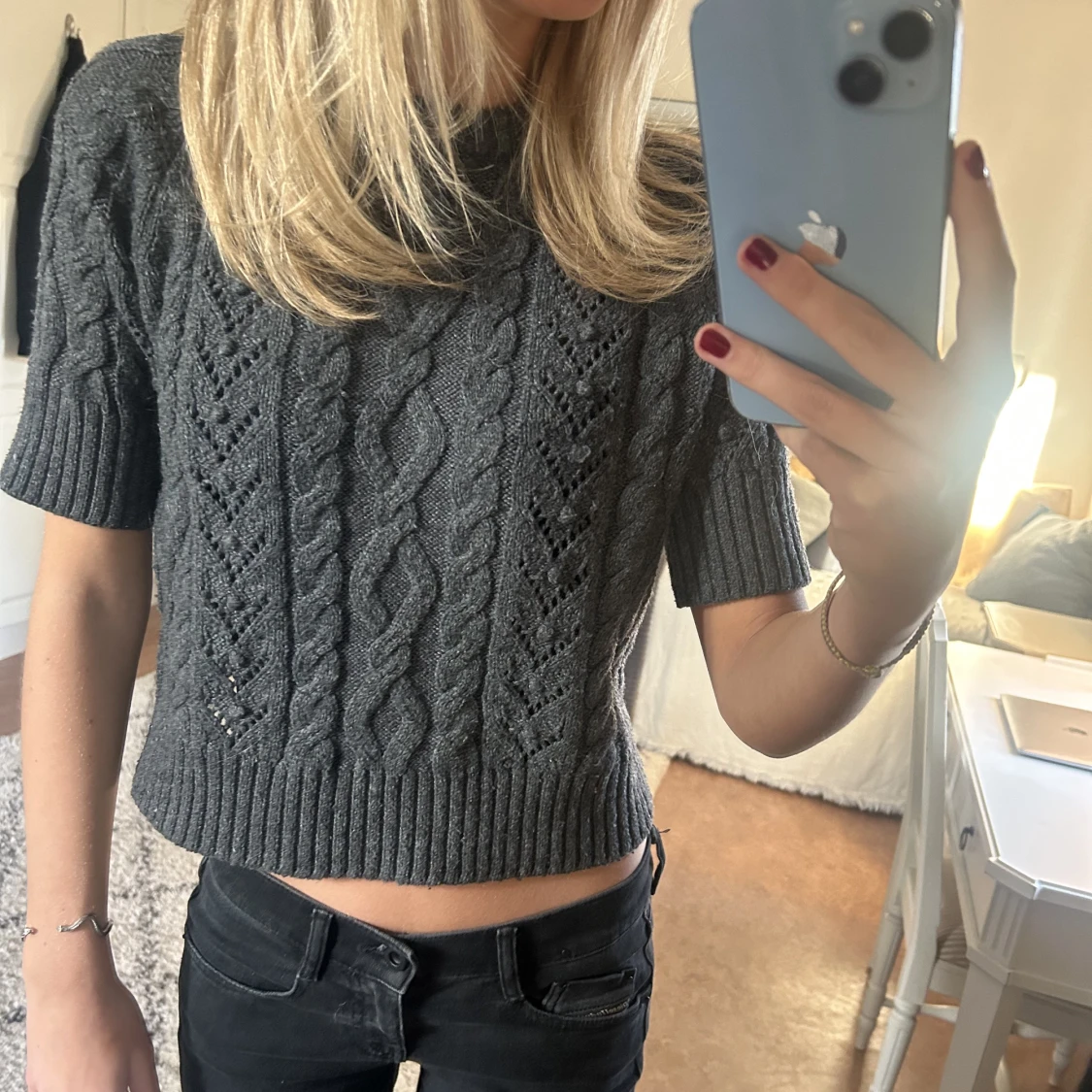 Stickad zara tröja - 90