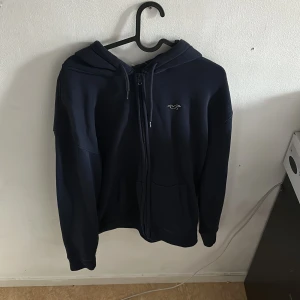 Ziphoodie - Blå hollister hoodie med dragkedja