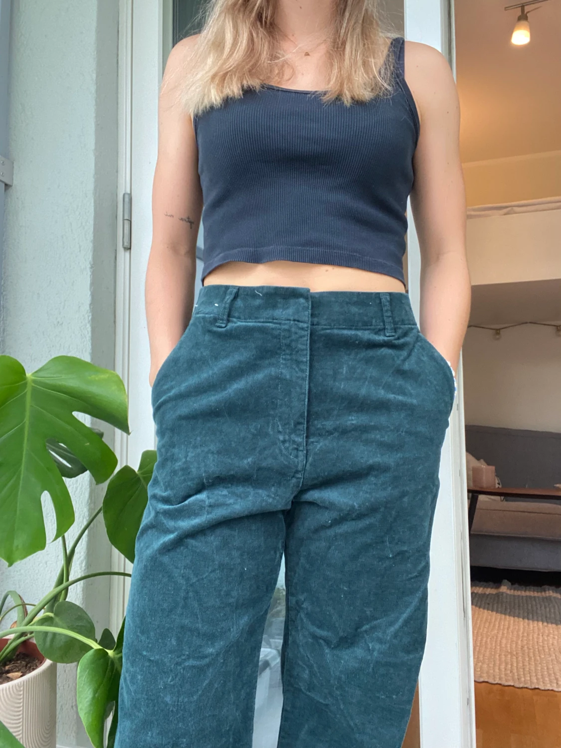 Gröna Manchesterbyxor