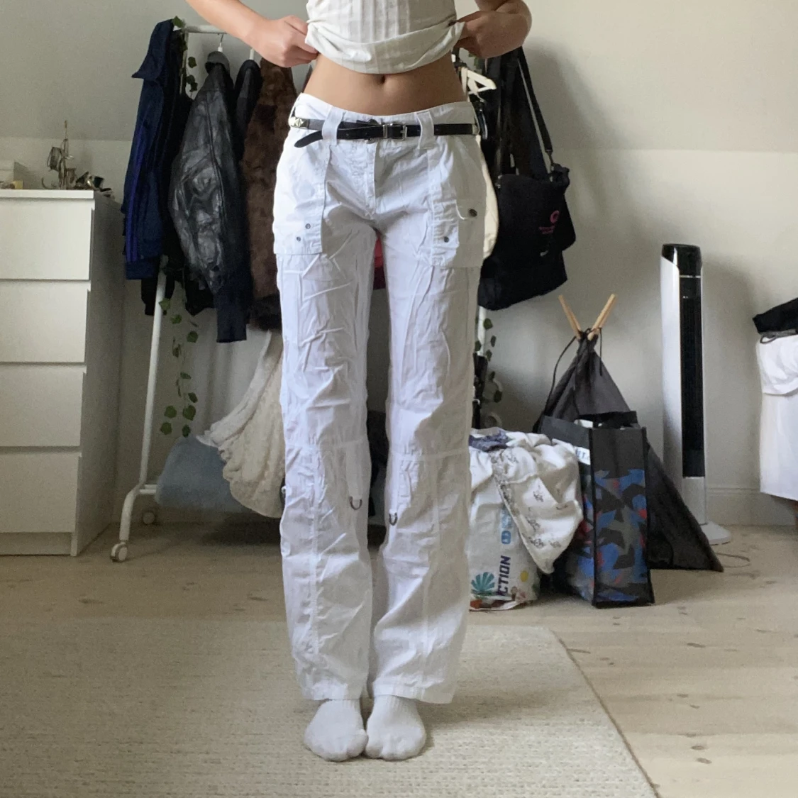 Y2K cargo byxor lågmidjade  - 90