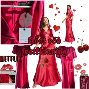 Röd festklänning  - HELT OANVÄND (prislappen kvar) petite festklänning 👠köpt för 783 kr men säljer den för 300kr 🤩Kan självklart skicka fler bilder, priset går att diskuteras😊