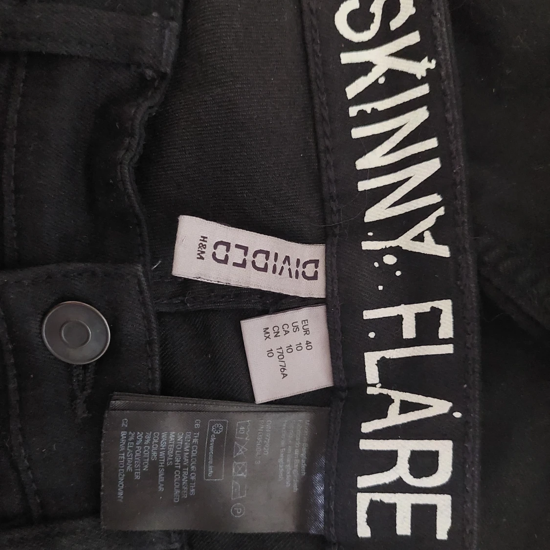 Utsvängda jeans hög midja - 91