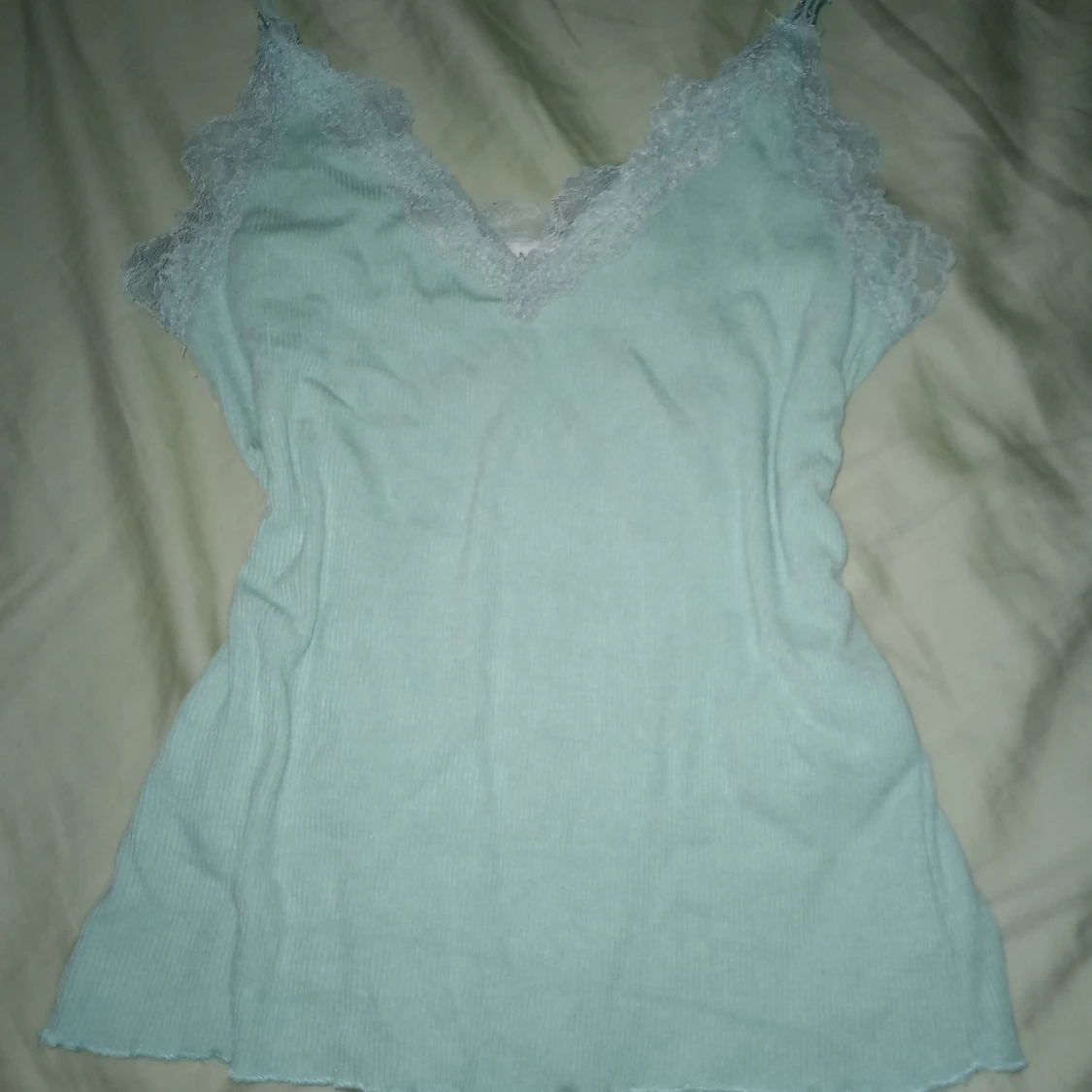 Turkost linne med fransar