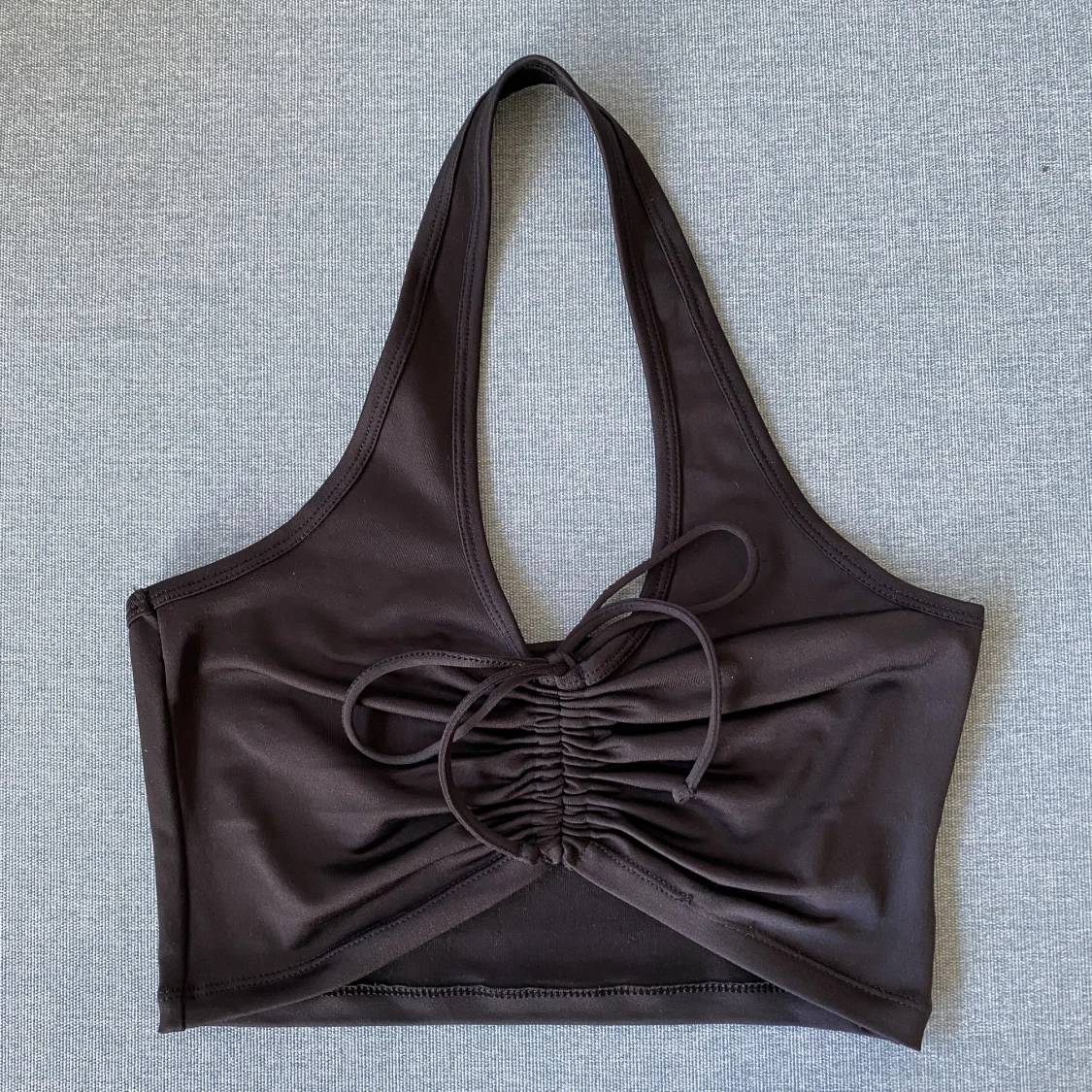 Svart knyt-topp - 90