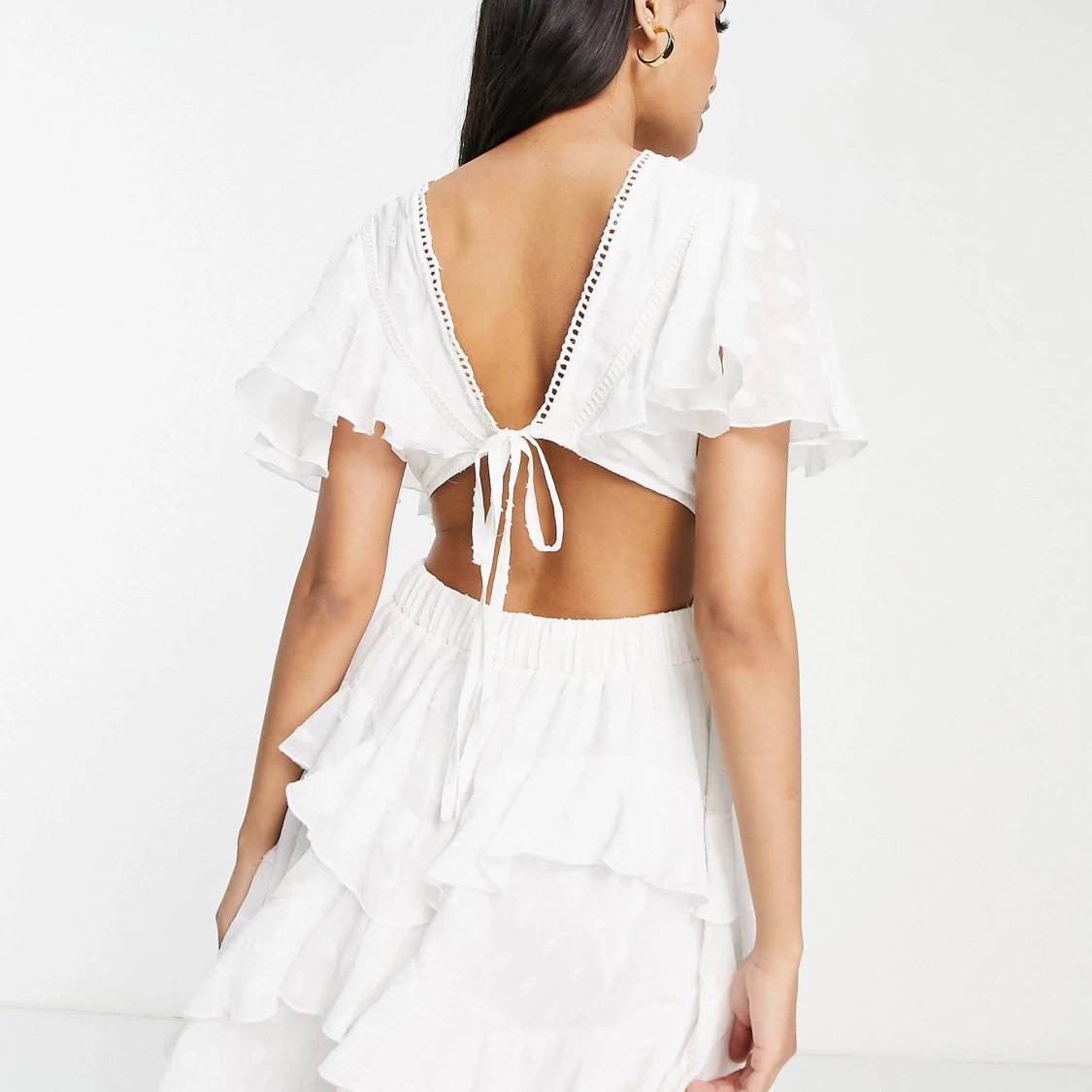 vit klänning/studentklänning  - 90