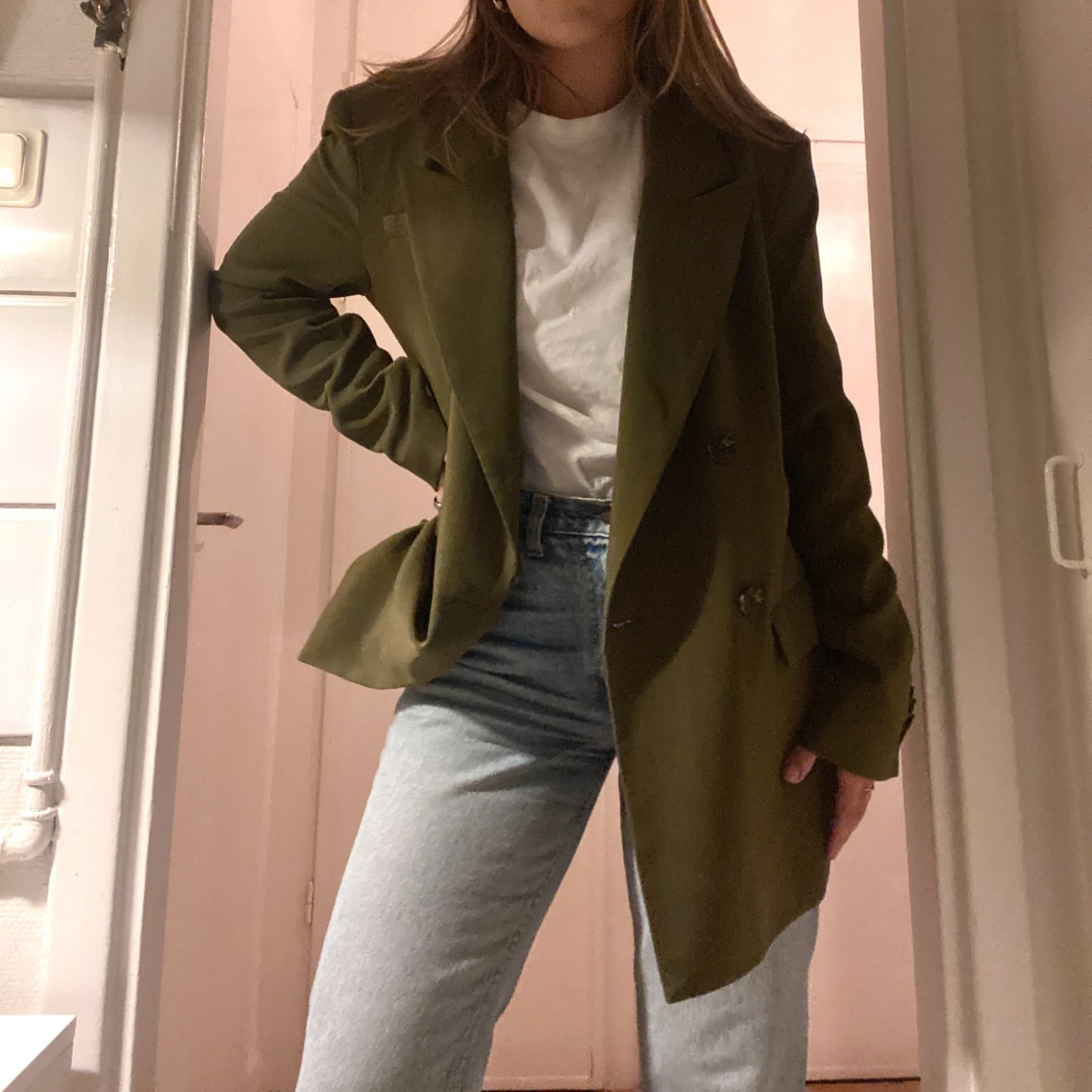 Olivgrön oversize kavaj - 90