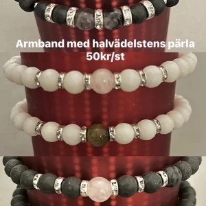 Armband - Armband med halvädelsten 50kr/st