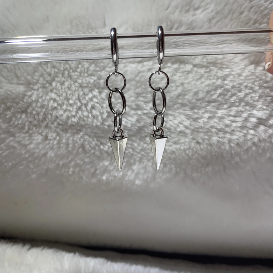 3 par, layerd hoops with pyramid studs - 90