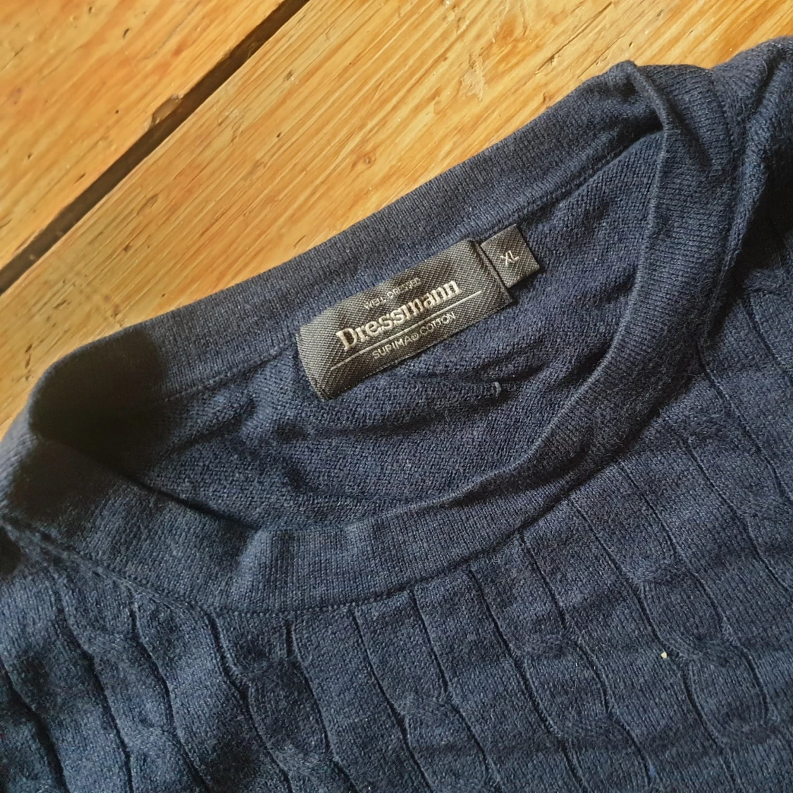 Fint kabelstickad tröja - 90