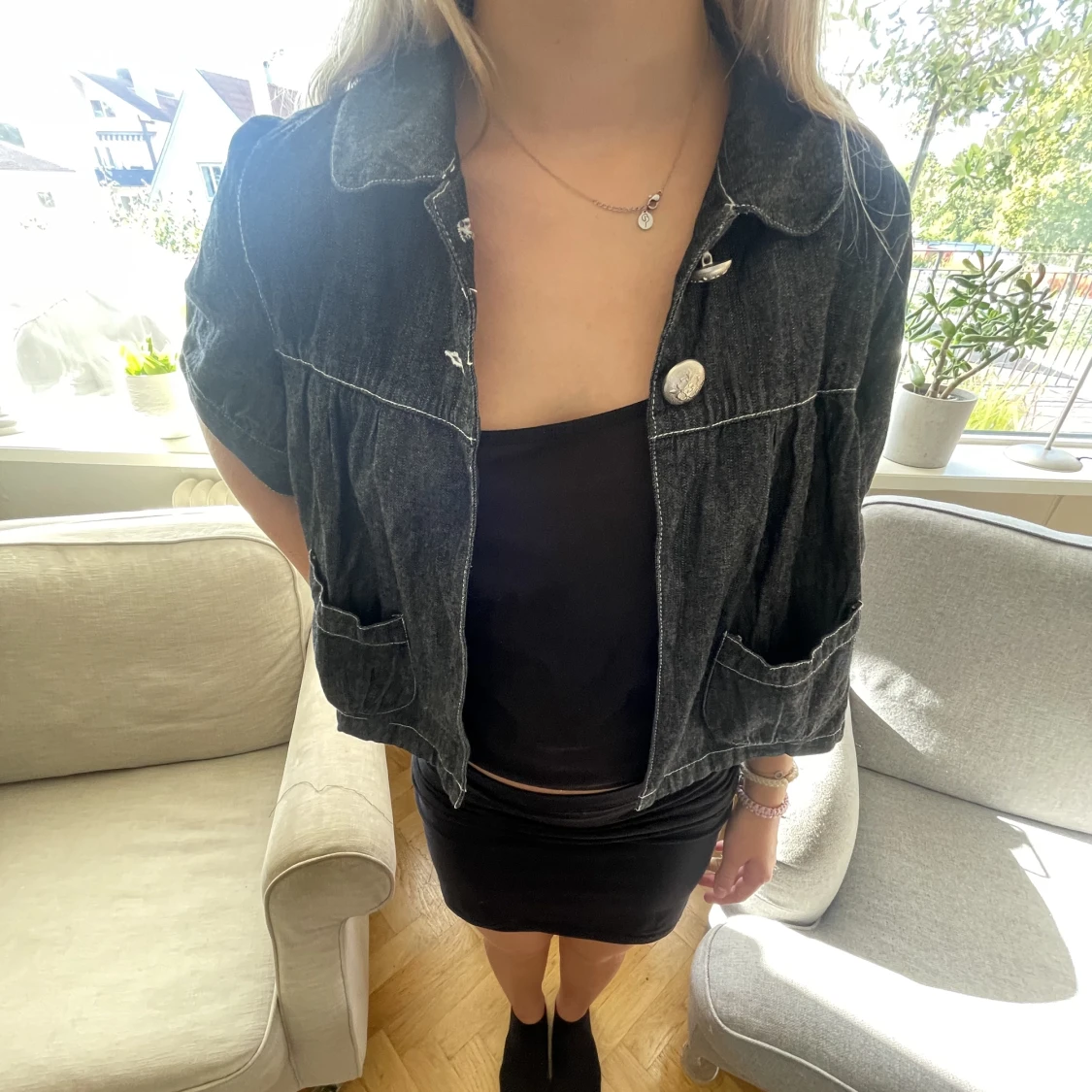 trekvartsärm jacka - 90