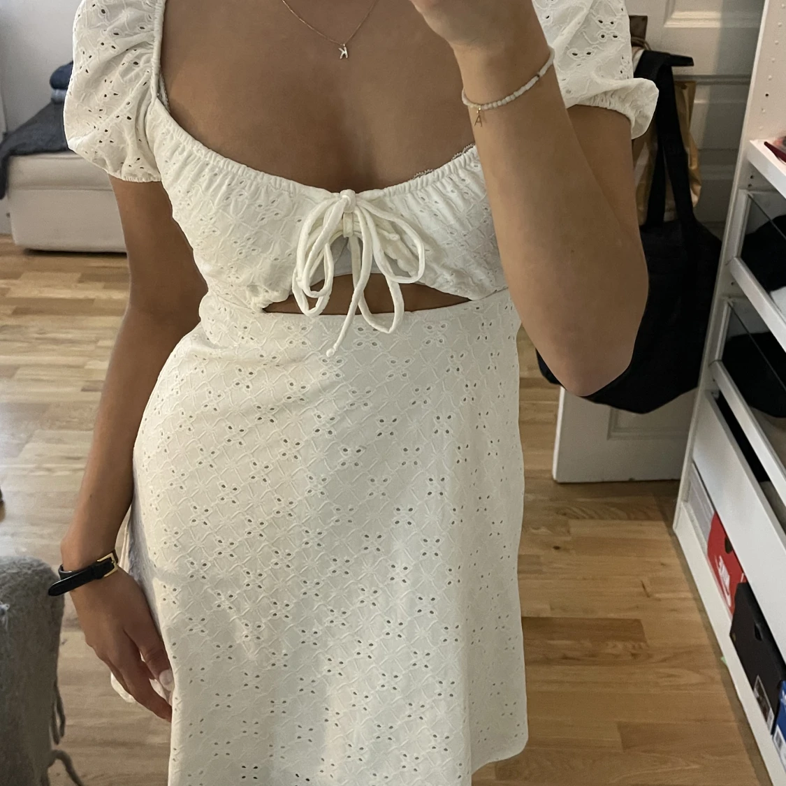 Vit sommarklänning - 90