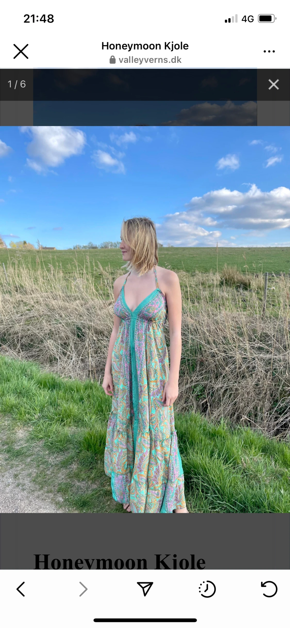 Superfin slutsåld bohemisk klänning 