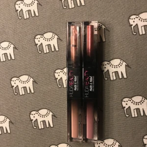 Huda melted eyeshadows - Ögonskuggor, matte and metal, två färgkombinationer; VIPink/Million dollar deals och Bubble bath/Pink champagne. Använda en gång vardera.