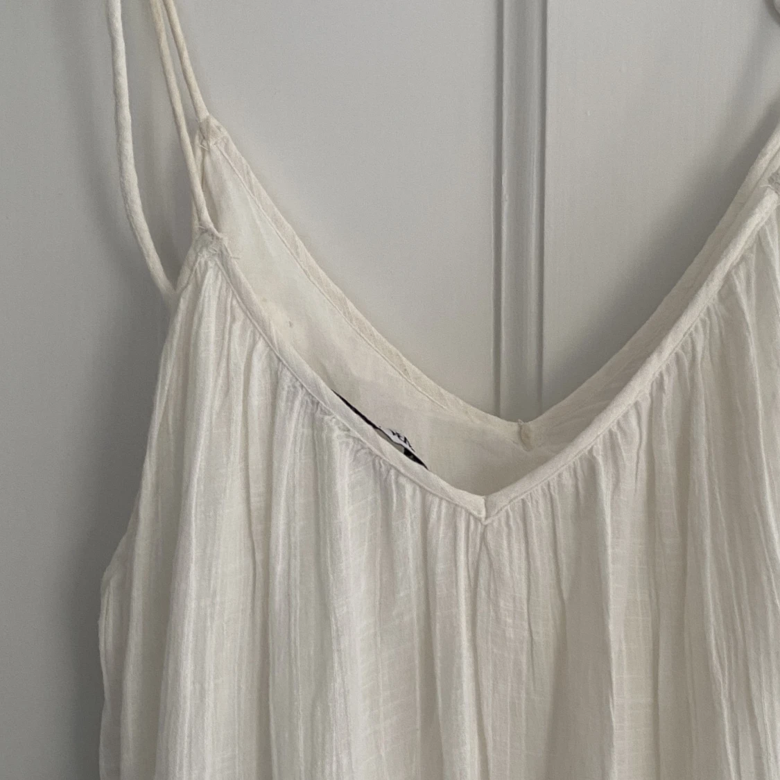 Lång vit sommarklänning - Zara  - 91