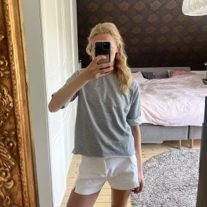 grå kortärmad tröja  - grå kortärmad topp🤩🫶