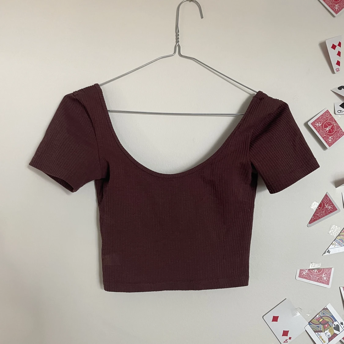 urringad burgundy topp - 91