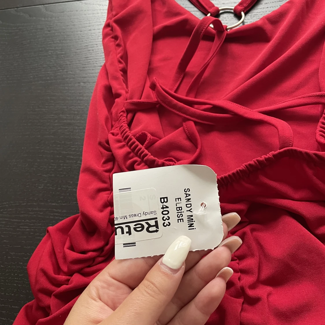 Röd klänning  - 91