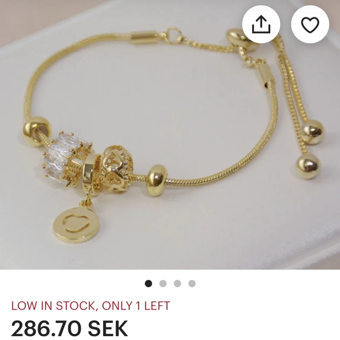 luxury cubic zirconia bead armband