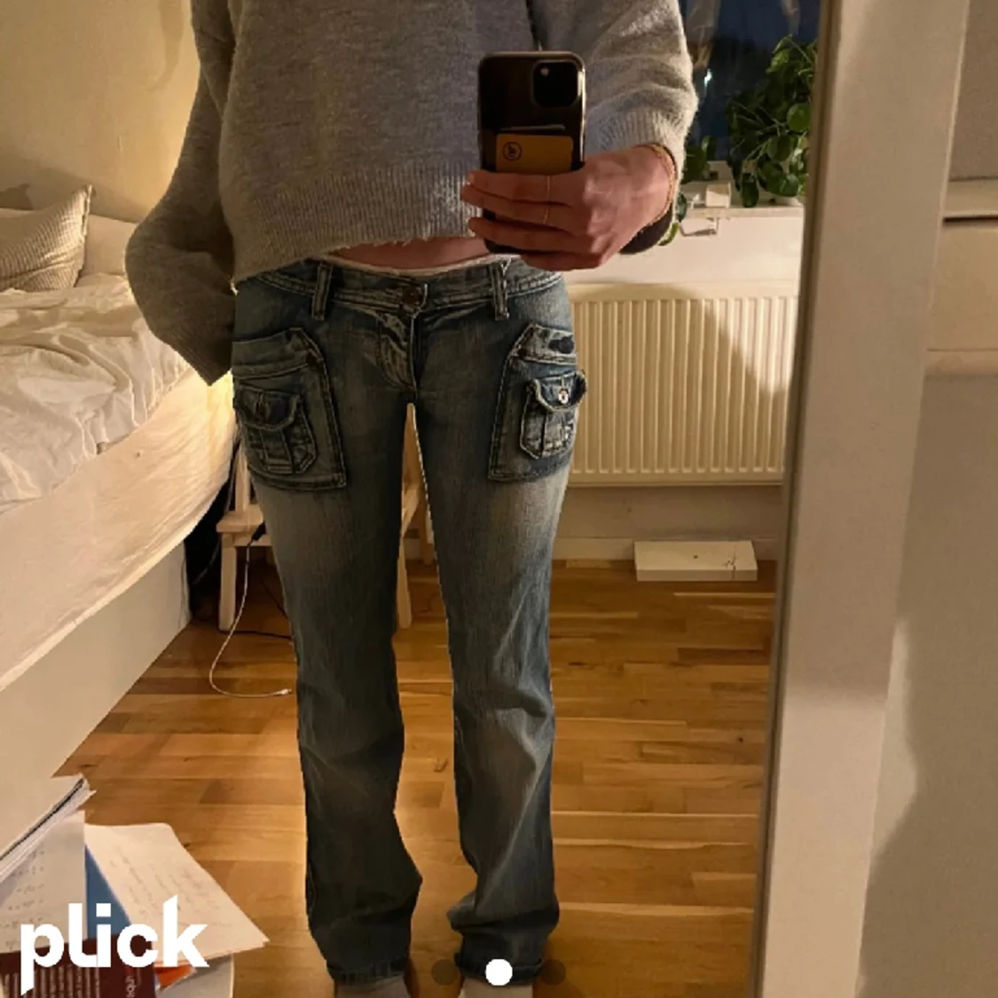 snygga lågmidjade jeans - 90