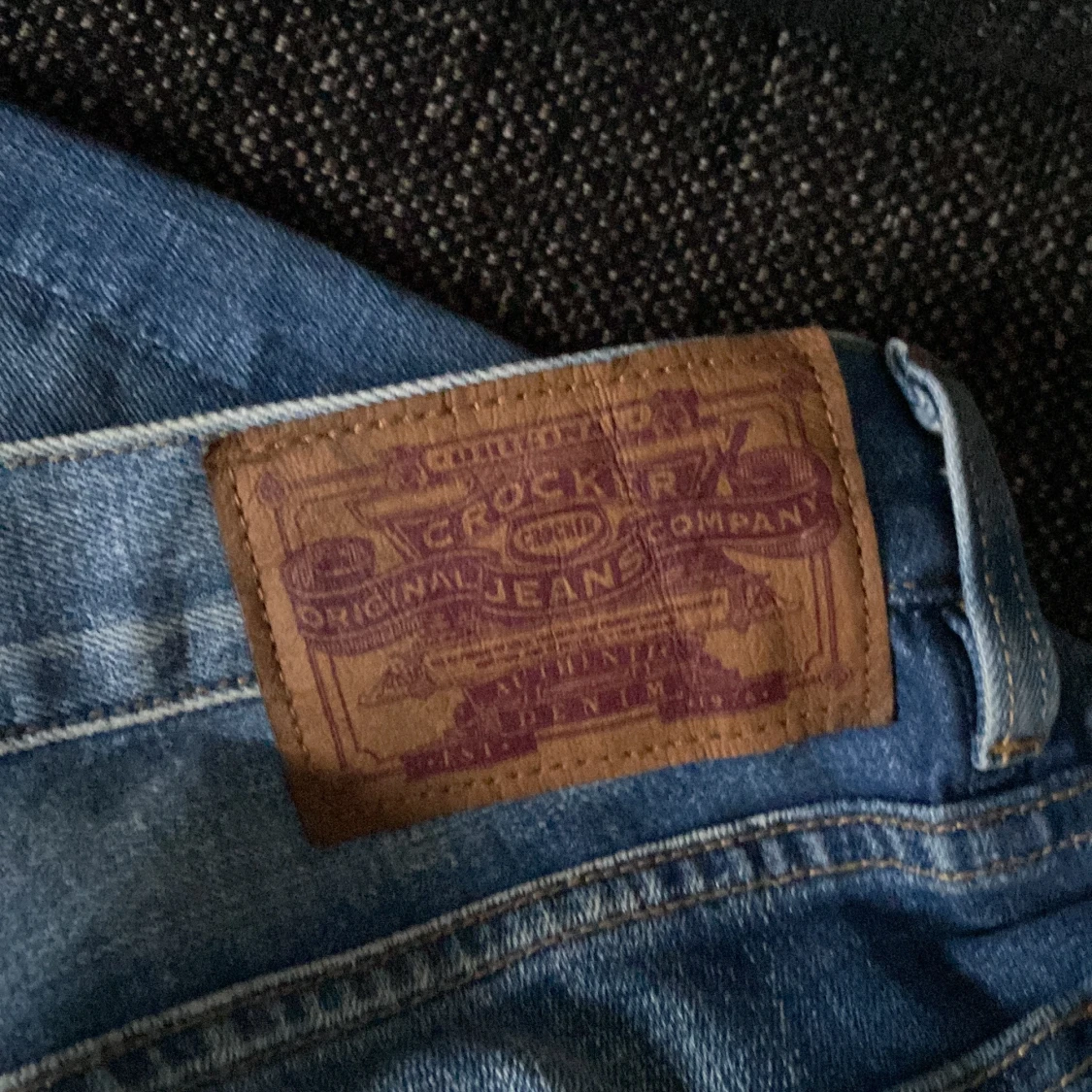 Mörkblåa crocker jeans - 90