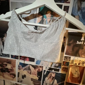 En glittrig top  - En glittrig top jag köpte från hm jag har aldrig använt och är i bra skick kontakta mig om du vill dra ner priset eller om du har några frågor😊