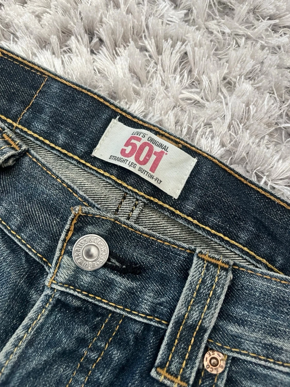 Levi's 501 raka blå jeans - 2