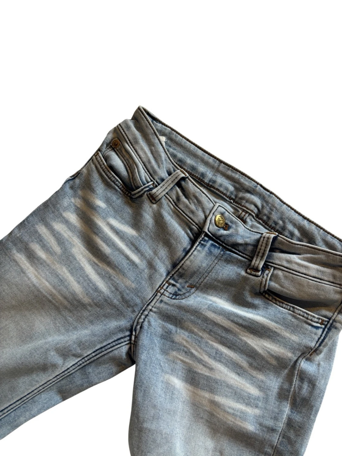 ljusblå bootcut jeans - 1