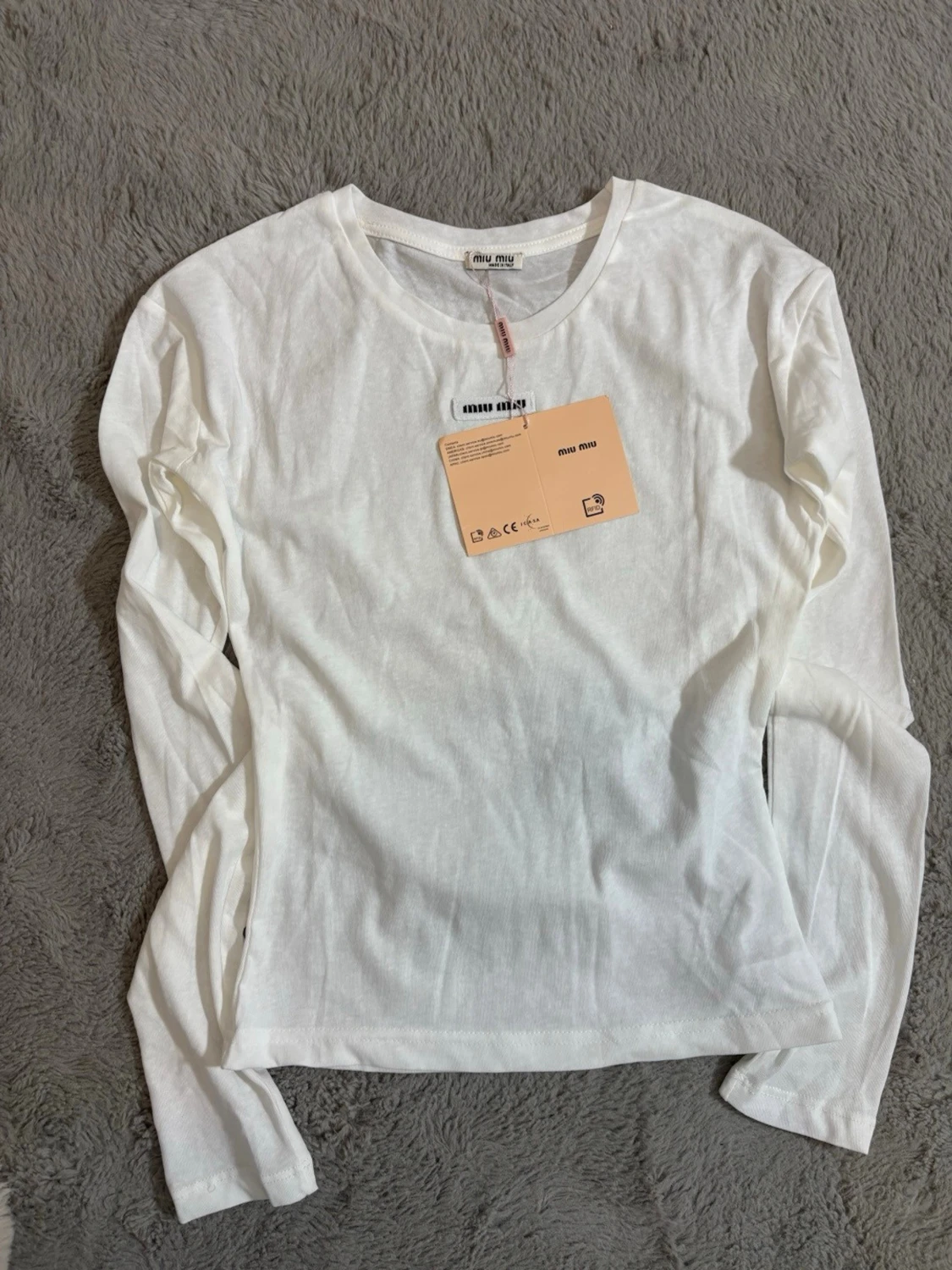 Vit Miu Miu t-shirt med logga - 2