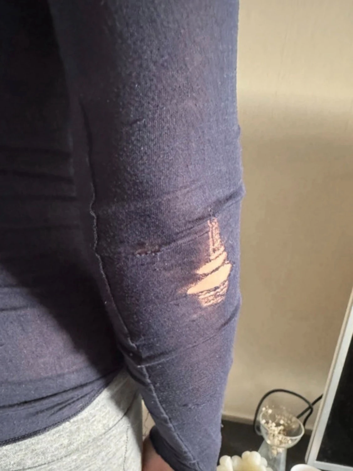 Mörkblå långärmad topp från Intimissimi  - 3