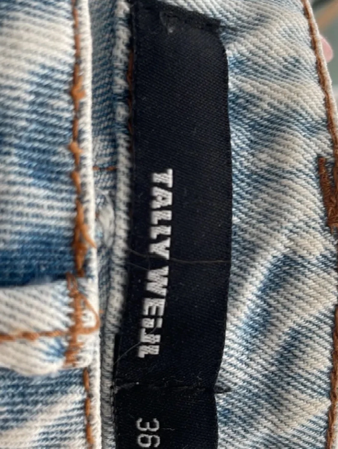 Blåvita jeansshorts - 3