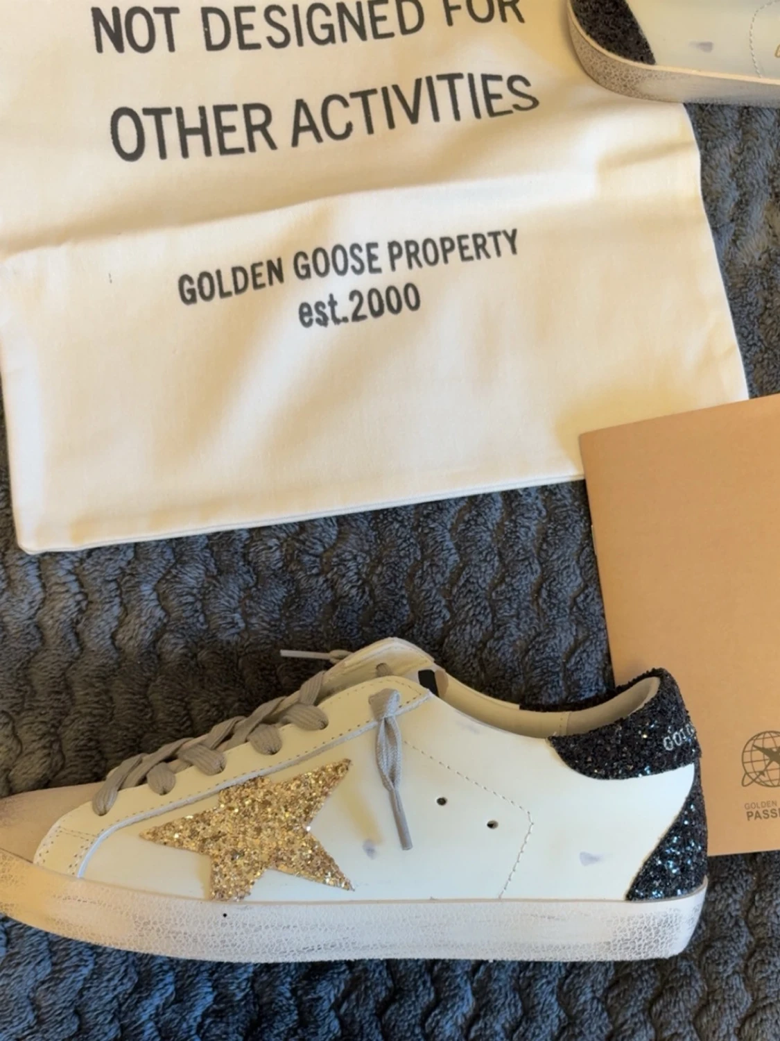 Golden goose sneakers med glitterstjärna - 3