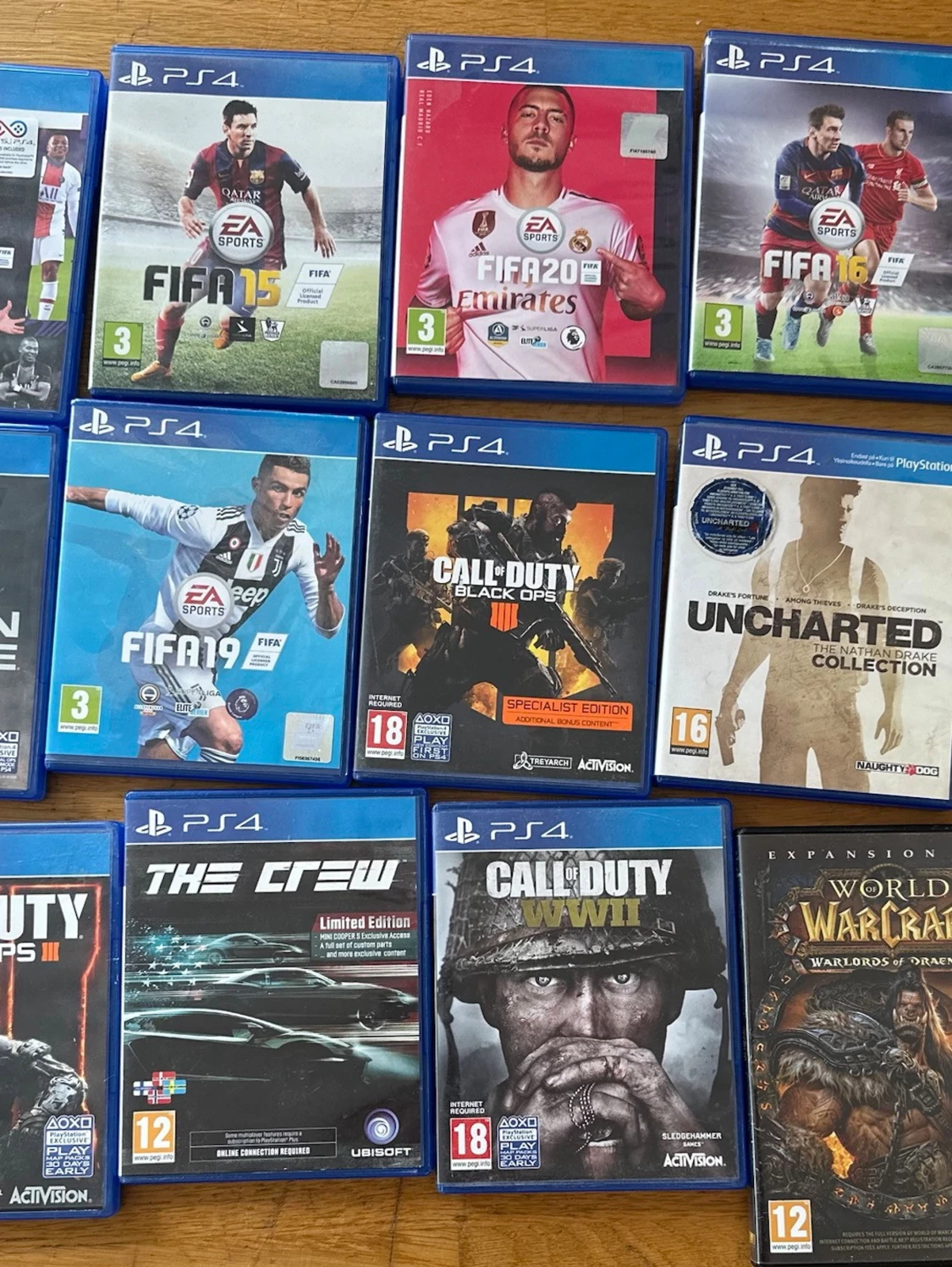 PS4 Spelpaket: FIFA, COD, Uncharted