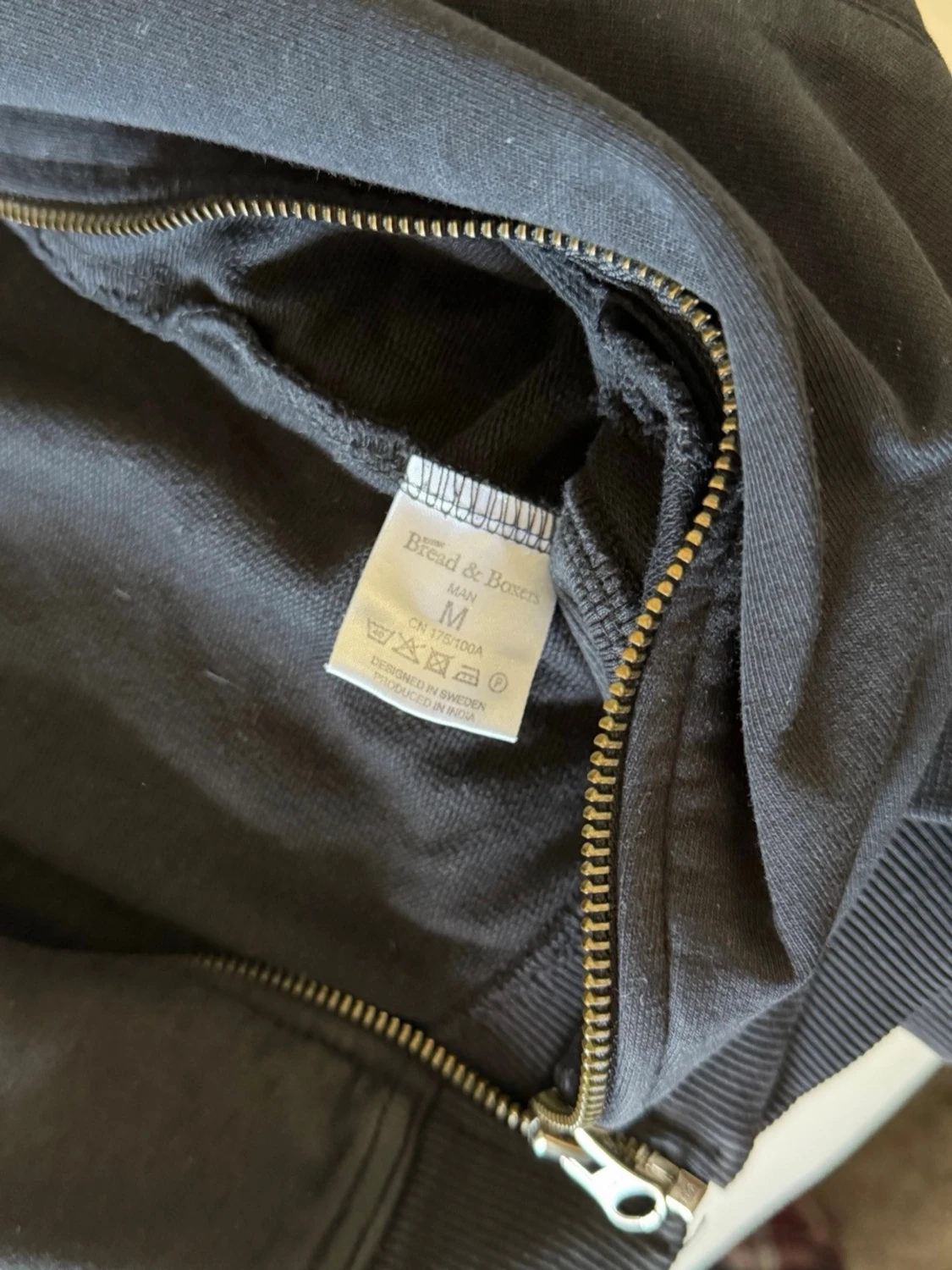 Svart zip tröja från Bread & Boxers - 4