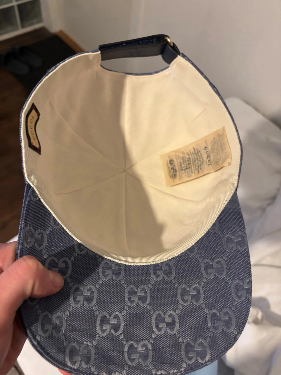 Blå GG-mönstrad keps från Gucci - 2