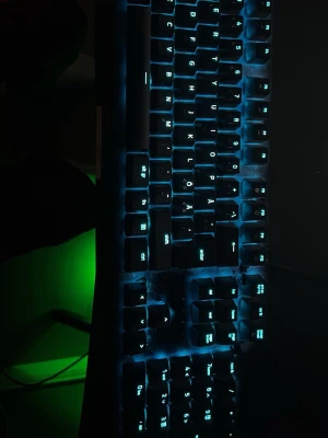 Razer Huntsman gamingtangentbord - Säljer ett Razer Huntsman gamingtangentbord med snygg RGB-belysning. Stripad design i svart plast med upplysta tangenter som sopar hela färgspektrat. Perfekt port för gaming och skrivande, ansluts via USB-kabel. Tangentbordet har nordisk layout och robust stand.